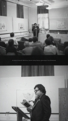 Alden Nowlan giving an Encaenia week in May 1979